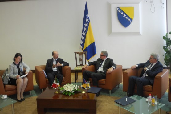 Članovi Kolegija Predstavničkog doma Parlamentarne skupštine BiH razgovarali sa savjetnikom poslanice u Predstavničkom domu Parlamenta R Italije